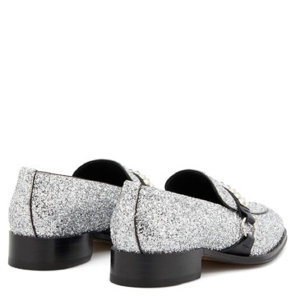 giuseppe zanotti NEW embellished silver loafers - Picture 4 of 8